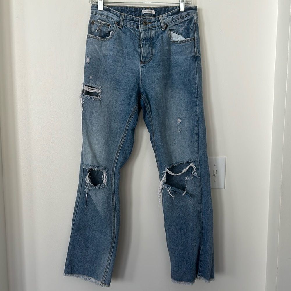 Avec Les Filles Deconstructed Straight Leg Jeans 27
